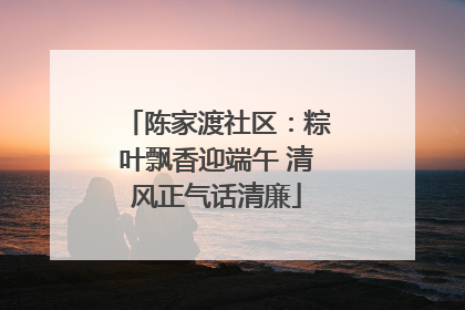 陈家渡社区：粽叶飘香迎端午 清风正气话清廉