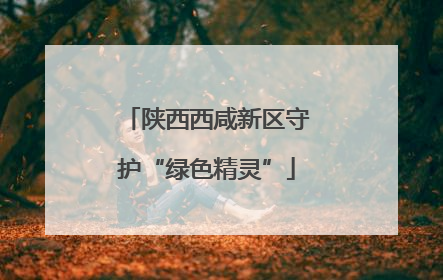 陕西西咸新区守护“绿色精灵”