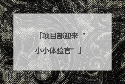 项目部迎来“小小体验官”