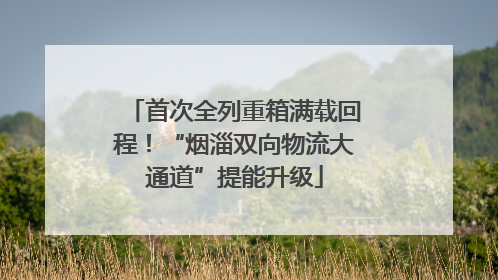 首次全列重箱满载回程！“烟淄双向物流大通道”提能升级