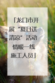 龙口市开展“夏日送清凉”活动 情暖一线施工人员
