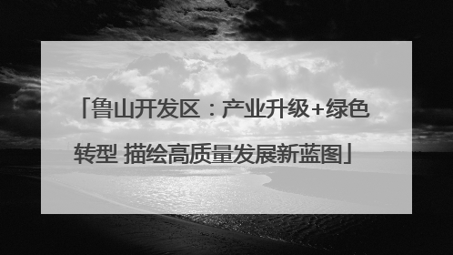 鲁山开发区：产业升级+绿色转型 描绘高质量发展新蓝图