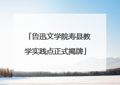 鲁迅文学院寿县教学实践点正式揭牌