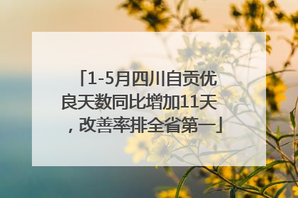 1-5月四川自贡优良天数同比增加11天，改善率排全省第一
