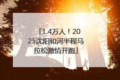 1.4万人！2025沈阳和河半程马拉松激情开跑