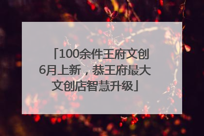 100余件王府文创6月上新，恭王府最大文创店智慧升级