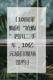 10国采购团“抢购”四川二手车，10亿元项目现场签约