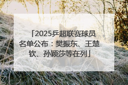 2025乒超联赛球员名单公布：樊振东、王楚钦、孙颖莎等在列