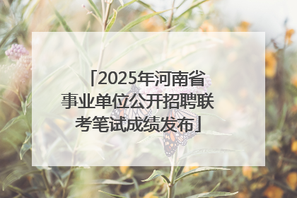 2025年河南省事业单位公开招聘联考笔试成绩发布