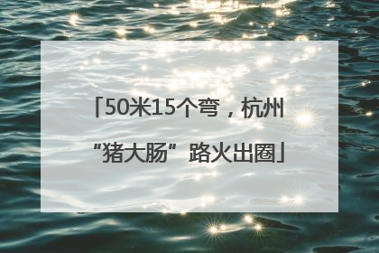 50米15个弯，杭州“猪大肠”路火出圈